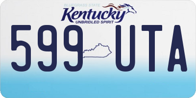 KY license plate 599UTA