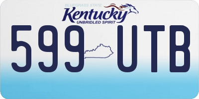 KY license plate 599UTB