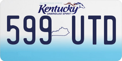 KY license plate 599UTD
