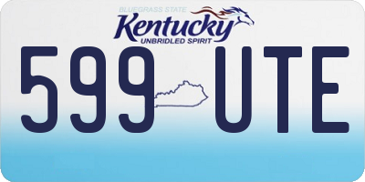 KY license plate 599UTE