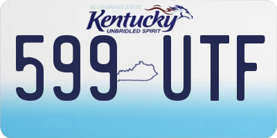 KY license plate 599UTF