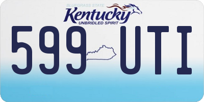 KY license plate 599UTI