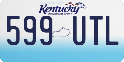 KY license plate 599UTL
