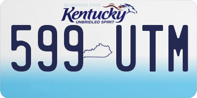 KY license plate 599UTM