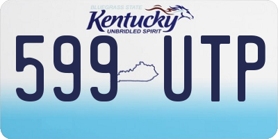 KY license plate 599UTP