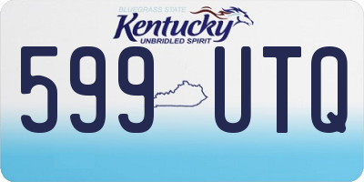 KY license plate 599UTQ