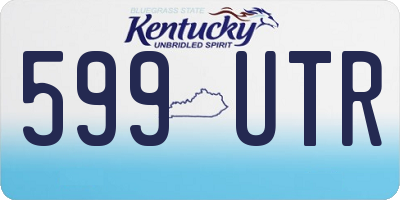 KY license plate 599UTR