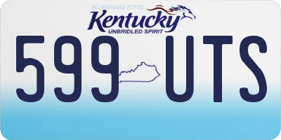 KY license plate 599UTS