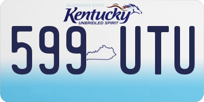 KY license plate 599UTU