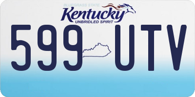 KY license plate 599UTV