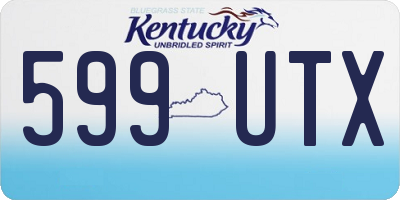 KY license plate 599UTX