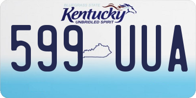 KY license plate 599UUA