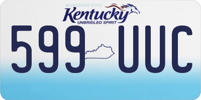 KY license plate 599UUC