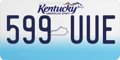 KY license plate 599UUE