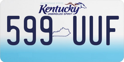KY license plate 599UUF