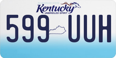 KY license plate 599UUH