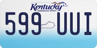 KY license plate 599UUI