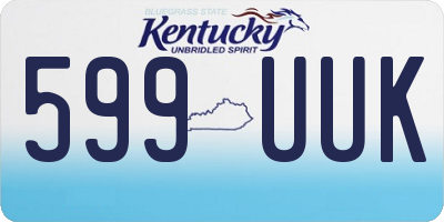 KY license plate 599UUK