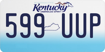 KY license plate 599UUP