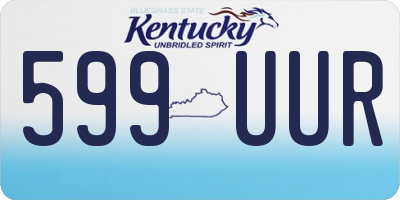 KY license plate 599UUR