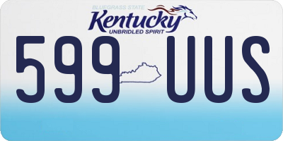 KY license plate 599UUS