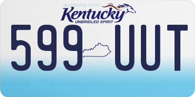 KY license plate 599UUT
