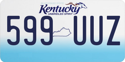 KY license plate 599UUZ