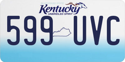 KY license plate 599UVC
