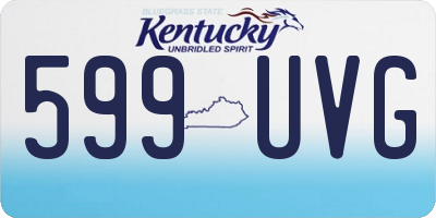 KY license plate 599UVG
