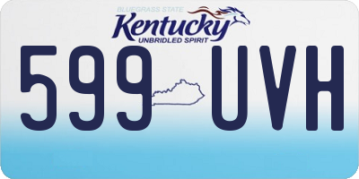 KY license plate 599UVH