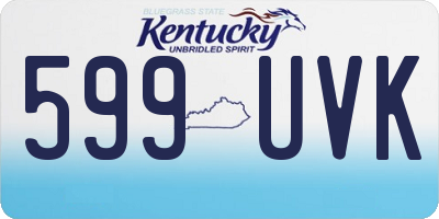 KY license plate 599UVK