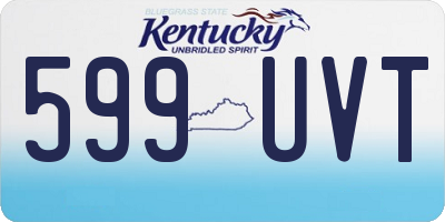KY license plate 599UVT