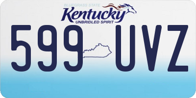 KY license plate 599UVZ