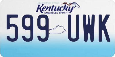 KY license plate 599UWK