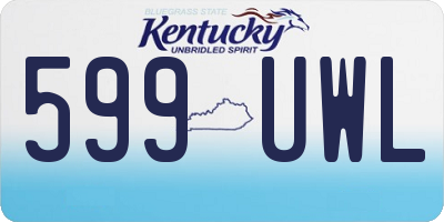 KY license plate 599UWL