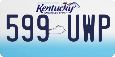 KY license plate 599UWP