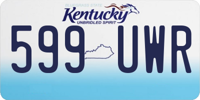 KY license plate 599UWR