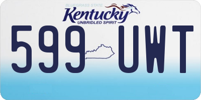 KY license plate 599UWT
