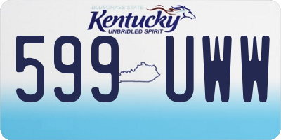 KY license plate 599UWW