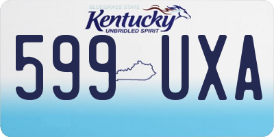 KY license plate 599UXA