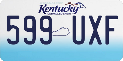 KY license plate 599UXF