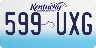 KY license plate 599UXG