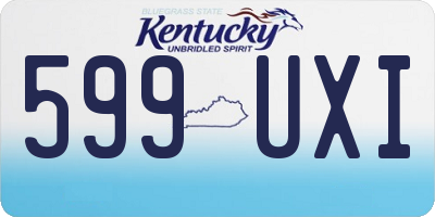 KY license plate 599UXI