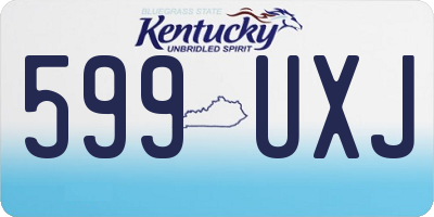 KY license plate 599UXJ