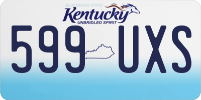 KY license plate 599UXS