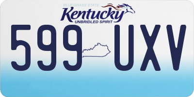 KY license plate 599UXV