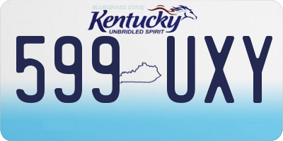 KY license plate 599UXY