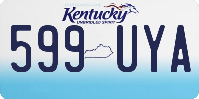 KY license plate 599UYA