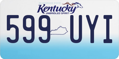 KY license plate 599UYI