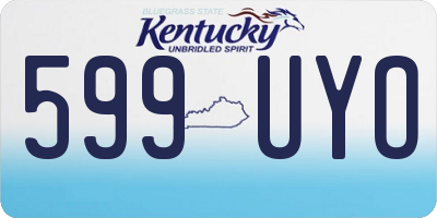 KY license plate 599UYO